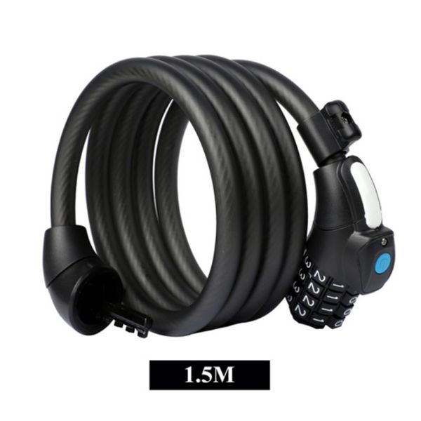 

luck motorcycle lock digital code password led lock security anti-theft bicycle code steel cable bike