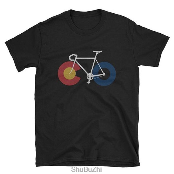 

ride colorado tshirt - cycle colorado - bicycle fat bike mountain bike inspired - short-sleeve t-shirt