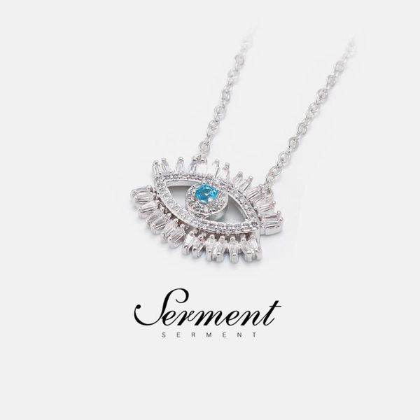 

serment women girls zircon crystal necklace charm gold necklace pendant religious jewelry gift, Silver