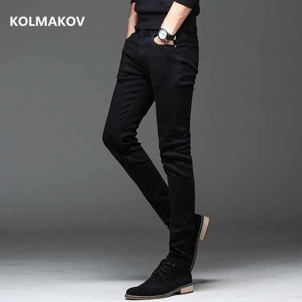 

2020 autumn slim fit men jeans black classic fashion denim skinny jeans male spring men's casual trousers, Blue