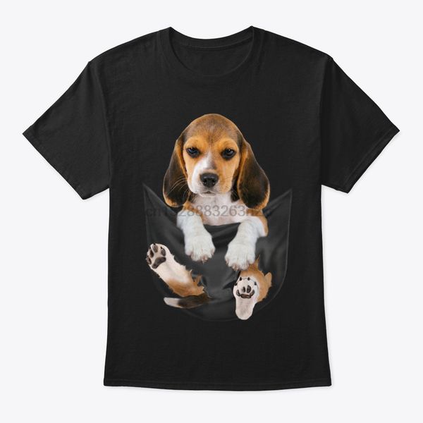 

men t shirt beagle in pocket women t-shirt