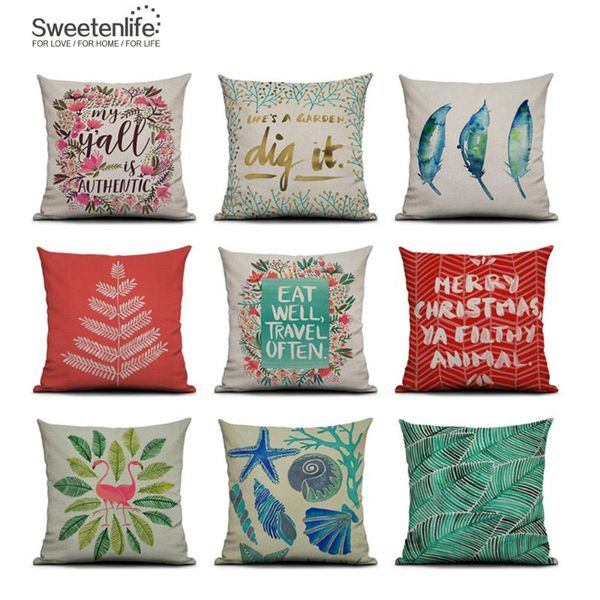

sweetenlife cushions home decor cotton linen throw pillows flowers cushion cover 45cmx45cm decorative pillows for sofa wholesale