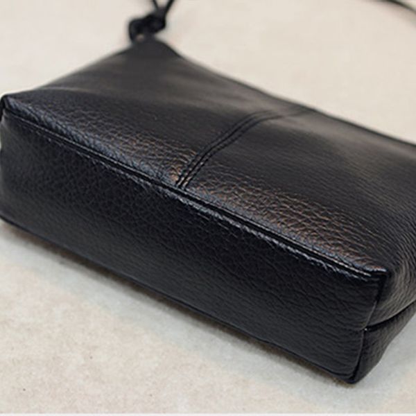 

women pu leather messenger bag small mini plain plain lady handbag body crossbody bag new