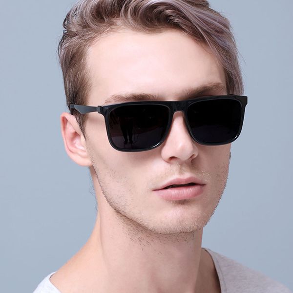 

black classic sunglasses men polarized brand designer retro square sun glasses accessories driving goggles, White;black