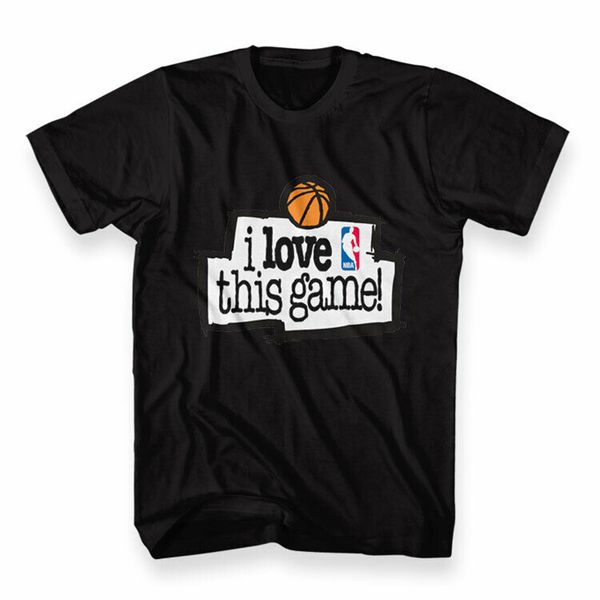 

новый заказ я люблю эту игру баскетбол black men's t-shirt размер m - 3xl мужской женский tee shirt