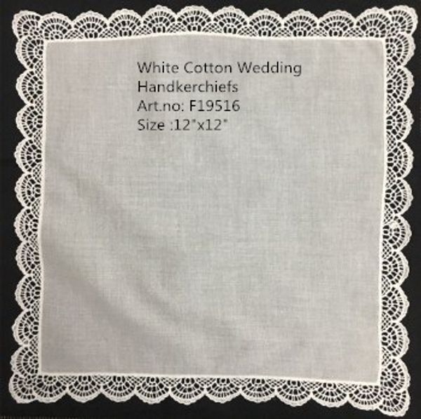 

set of 12 fashion wedding bridal handkerchiefs white 100%cotton hankies with embroidered vintage lace edges ladies hanky 12"x12, Blue;purple