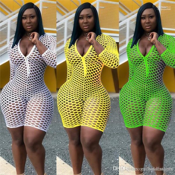 

ladies night club apparel womens see through solid jumpsuits fashion designer v neck women rompers sexy, Black;white