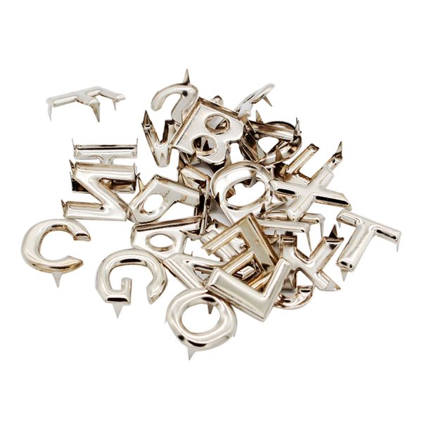 

26pcs diy english letter metal rivets claw studs for bags clothes hats leather decor