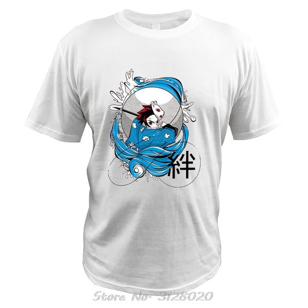 

kamado tanjirou t shirt anime kimetsu no yaiba manga demon slayer tshirt digital print o-neck pure cotton harajuku