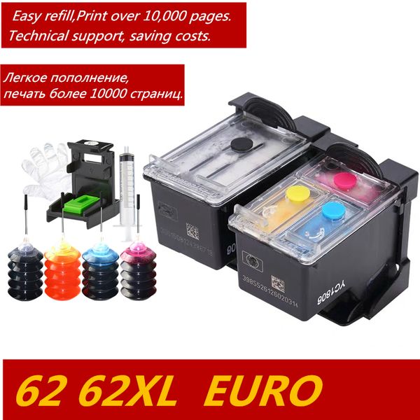 

gracemate 62xl refillable ink replacement for 62 xl for envy 5540 5640 7640 5646 5541 5740 5742 5745 200 250 printer