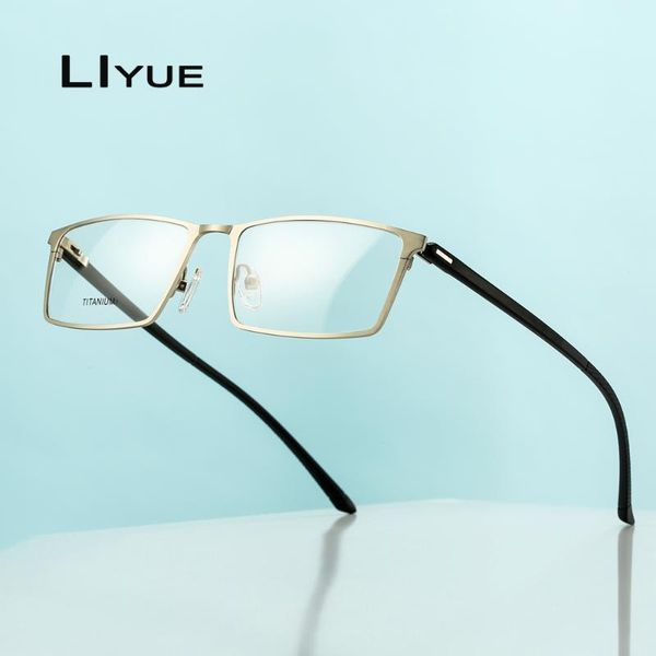 

fashion sunglasses frames men's eyeglasses optical glasses frame for men square male metal full eyewear myopia prescription 2021, Black