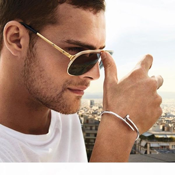 

stainless steel nail bracelet inlay diamond screw nail cuff bracelet women men luxury deisgner jewelry valentine's day gift with velvet, Black