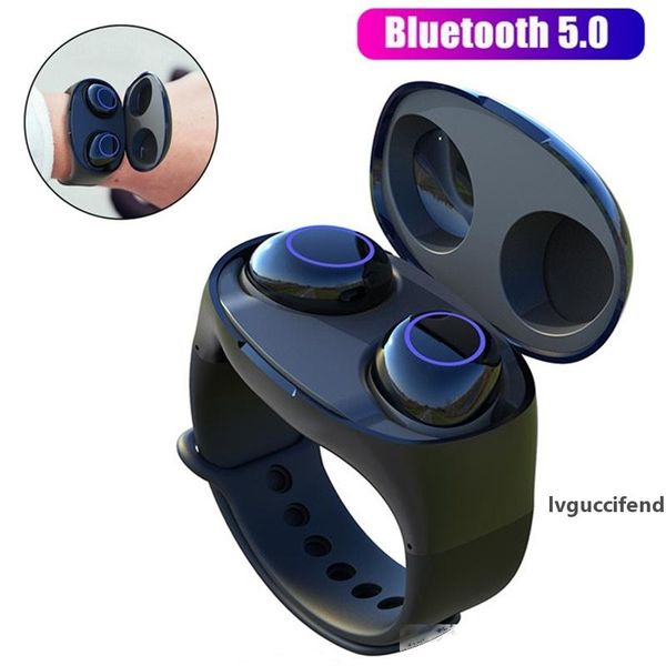 

wireless headset 2 in 1 fitness tracker smart sports watch sports bracelet earplugs wristband headset gaming headset