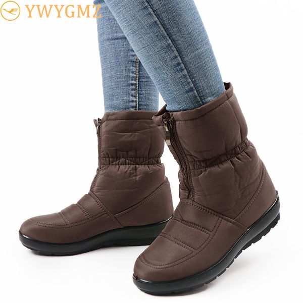 

snow winter boots women waterproof ankle boots warm fur insole platform shoes ladies botines black thicken botas mujer 2020