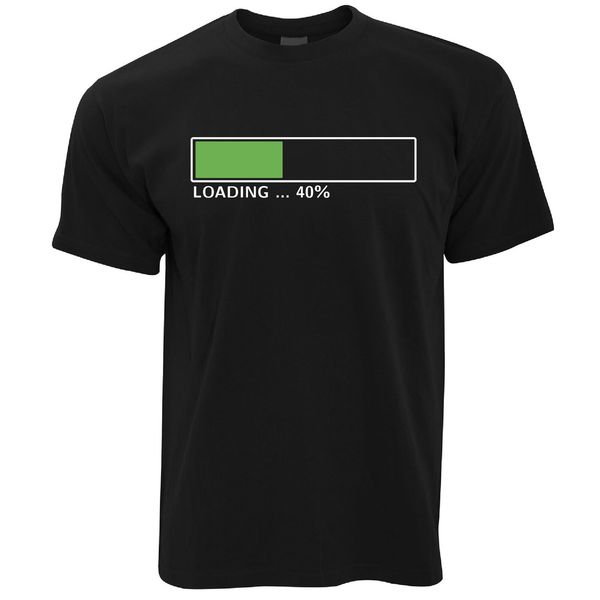 

40th birthday t shirt loading 40% complete forty gift funny computer geek 2019 summer men tees nerd t shirts