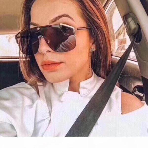 

0291 designer sunglasses for men women fashion mask sunglasses half frame coating mirror lens carbon fiber legs summer style 0291s, White;black