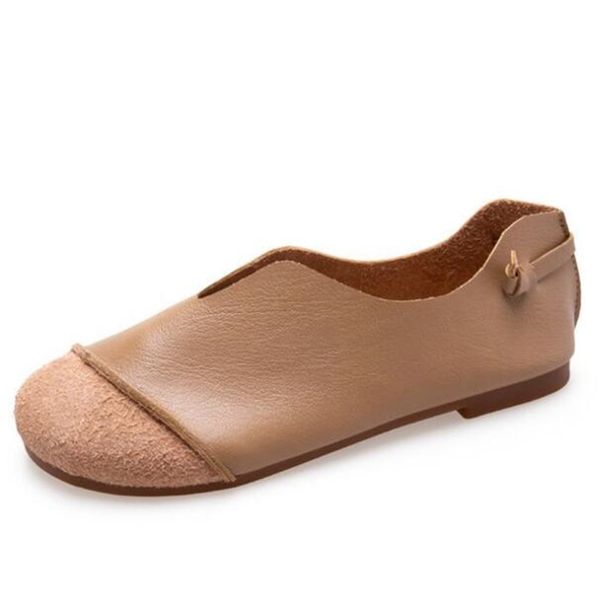 

2020 new spring round head shallow flat shoes women casual shoes light concise women comfort non-slip soft bottom, Black