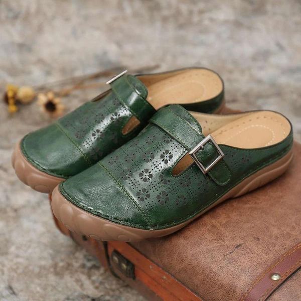 

vintage roman shoes women summer pu leather slippers wedge platform casual ladies shoes outside beach slides female 2020 new, Black