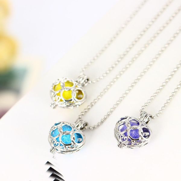 

shape creative b434q diy locket necklace gift necklaces aromatherapy essential diffuser heart women pendant jewelry fashion oil aroma uyasr