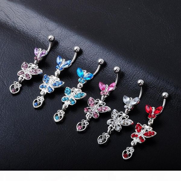 

d0108-2 (4 цвета) хороший стиль пупок живот кольцо пирсинг ювелирные изделия 20 шт розовый цвет камень ювелирные изделия 14guage тела, Silver