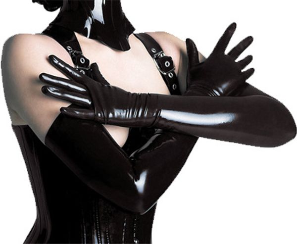 

faux leather party long gloves dinner performance gloves over the elbow etiquette paint leather, Blue;gray
