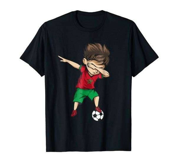

summer 2019 100% cotton normal dabbing soccerer boy morocco jersey shirt - moroccan footballer short sleeve