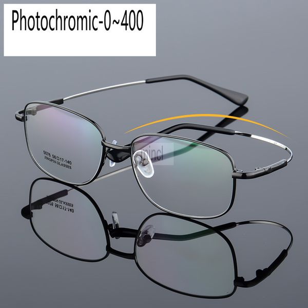 

retro square color sun pchromic finished myopia eyeglasses frame men women with color lens sun glasses fml, Black