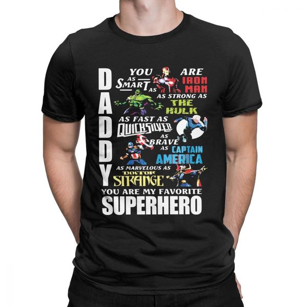 

father's day gift tee shirt daddy you are my favorite superhero t shirt for men new arrival t-shirt