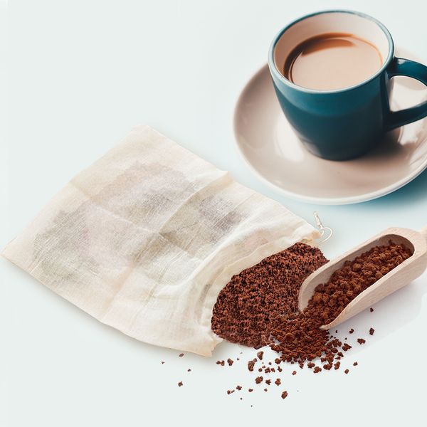

10 pcs wide opening drawstring reusable universal filter bag organic cotton