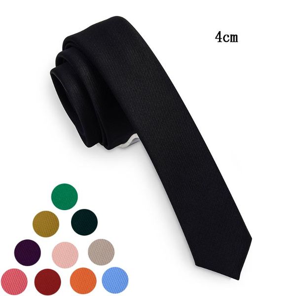 

ricnais new design 4cm slim tie for mens black green solid striped skinny necktie suit man business wedding dress accessory ties, Blue;purple