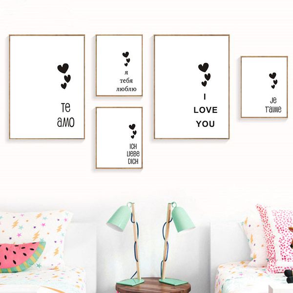 

различные национальные языки я люблю тебя canvas картина плакаты и печати главная декор стены фото для lover спальня гостиная