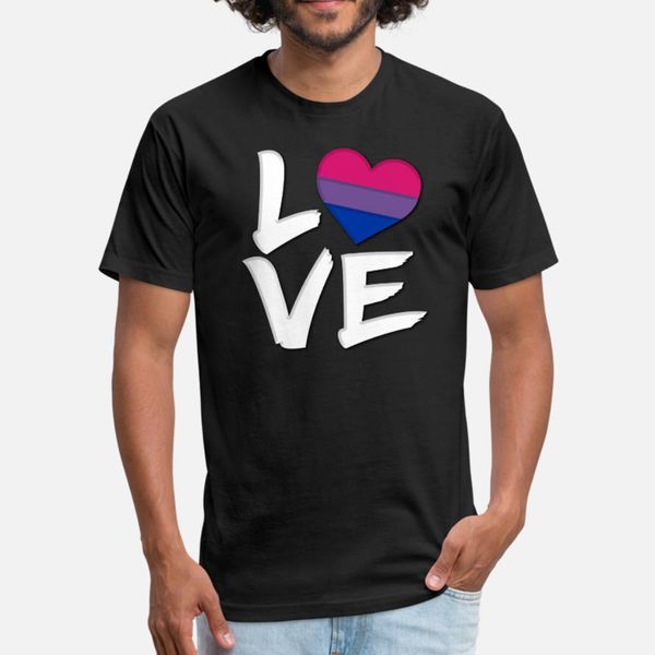 

love pride heart bisexual flag t shirt men personalized short sleeve s-xxxl cute authentic spring autumn family shirt