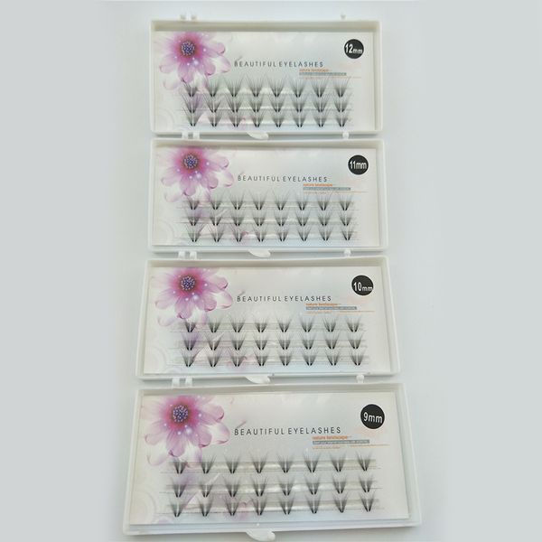 

0.07c 7p camellia individual cluster lashes volume eyelash extensions mink hair 9,10,11,12mm length lash strip with packing box