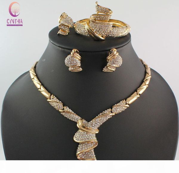 

jewelry sets african beads collar statement necklace earrings bangle fine rings for women cz diamond wedding party accessories, Black