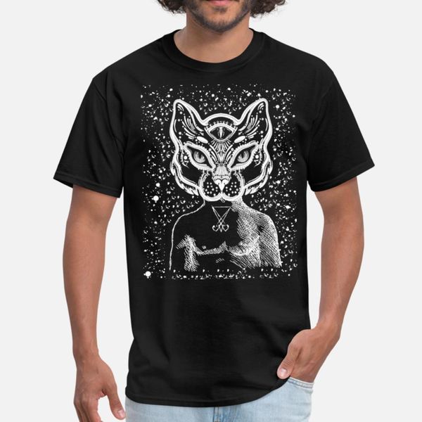 

occult cat t shirt men printing short sleeve euro size s-3xl cool famous authentic summer standard shirt