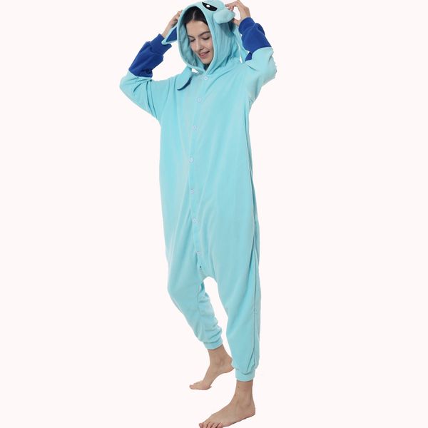 

flannel furnishing animal one-piece mascot pajamas cartoon men's and women's winter home clothes home clothes clothing, Red;yellow