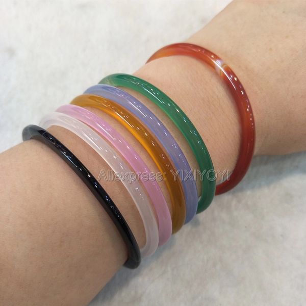 

other bracelets beautiful thin jade bangle natural red pink green agate lucky cute sweet girl's gift bangles fine jewelry 57-62mm, Golden;silver