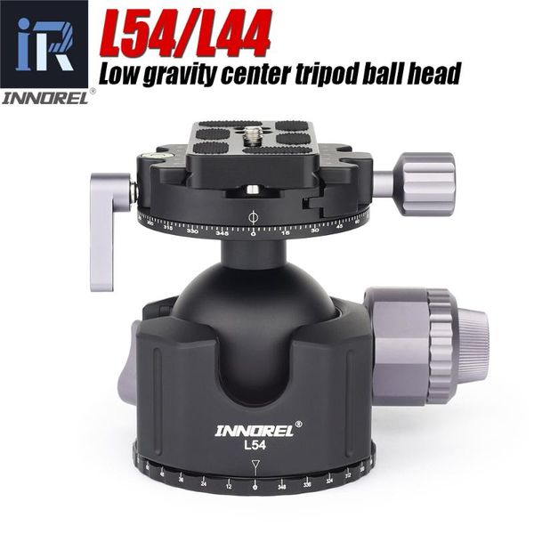 

tripod heads innorel l54/l44 low gravity center ball head aluminum double panoramic heavy duty camera max load 30kg