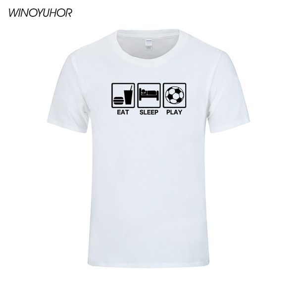 

eat sleep play football funny t-shirt men summer fashion casual short sleeve t shirt cotton sporting tees homme