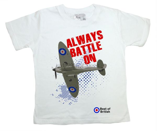 

dirty fingers boys t-shirt spitfire plane war army battle of british
