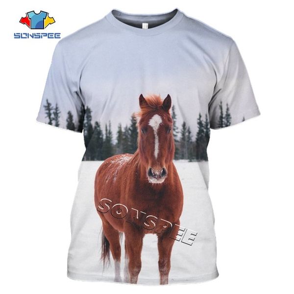 

summer animal horse homme pullover clothing 3d print shirts plus size aesthetic hippie men clothing