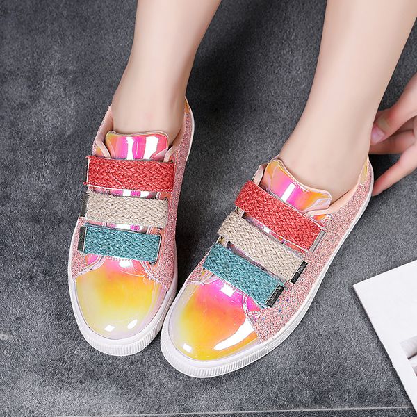 

shoes woman platform soft loafers sneakers round head jogging shoe lace up casual ladies shoes, Black