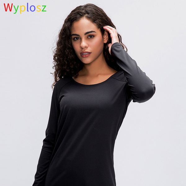 

yoga outfits wyplosz shirts womens sportswear gym workout nude for women long sleeve crop sport fitness, White;red