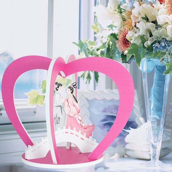 

valentine's day creative heart-shaped arch shop window cashier table valentine's day activity lover decoration creative decoration
