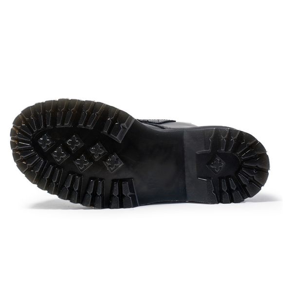 

fashion black buckle zipper short ankle booties women genuine leather martin boots big size 35-41