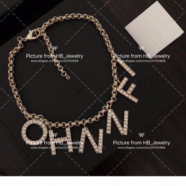 

popular fashion brand letter chokers necklace for lady design women party wedding lovers girlfriend gift luxury jewelry for bride with box, Silver