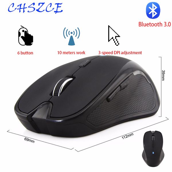 

wireless mouse 1600dpi 6 buttons adjustable receiver optical computer mouse bt 3.0 ergonomic mice for mi pad 4