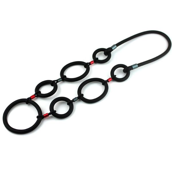

women jewelry ladies fashion rubber necklace handmade necklaces gothic high street jewellery, Silver