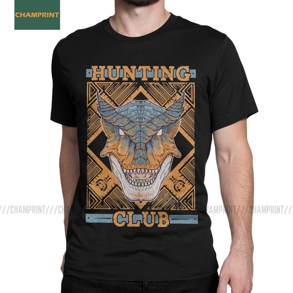 

hunting club tigrex monster hunter world men t shirts gaming rathian dragon mhw game tee shirt short sleeve t-shirts cotton