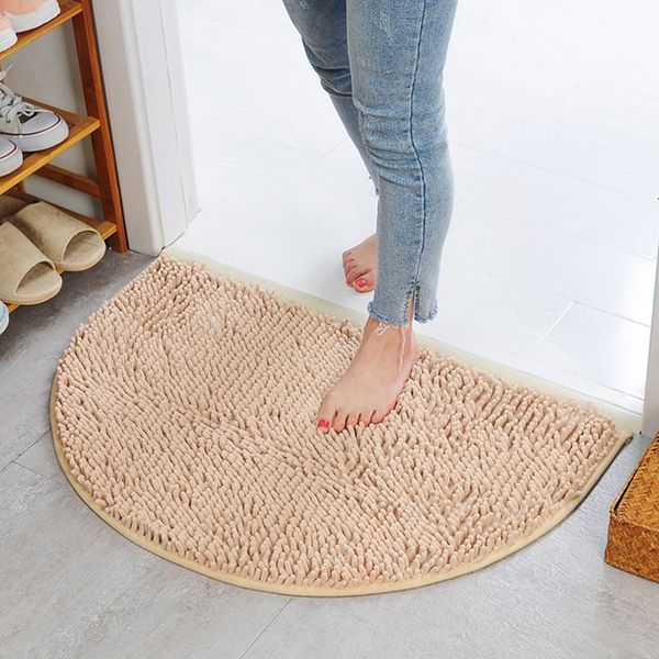 

home living room water absorption practical non slip door mat semicircle soft